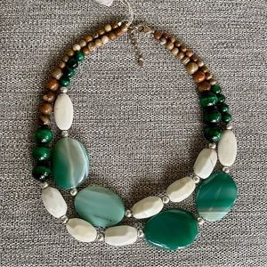 NWT Barse Agate Jasper & tigers eye necklace; Sterling silver; Genuine stone